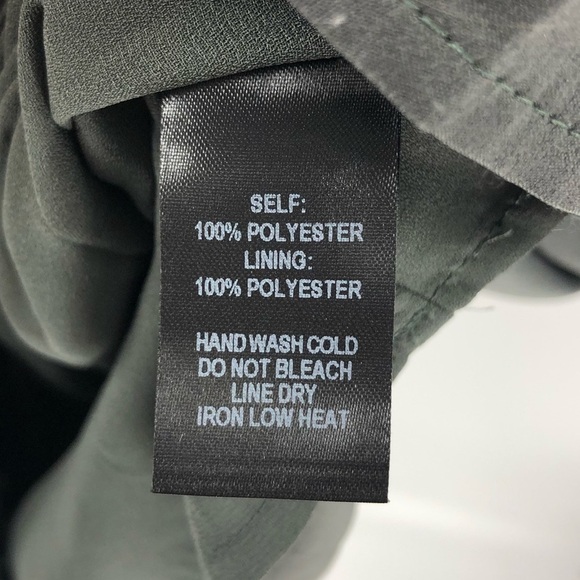 Lulu's Dear Friend Drape Front Shift Dress Gray Green Size Small - Picture 5 of 8